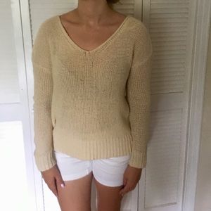 UO Sparkle and Fade White/Cream pullover